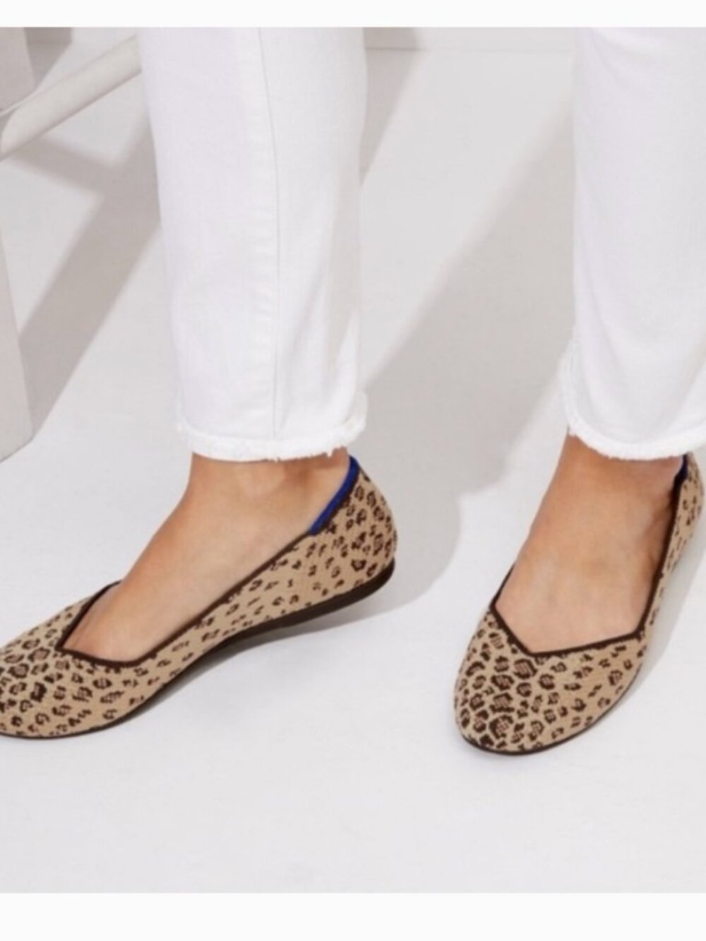 Rothy’s The Flat Round Toe Leopard Print Ballet Flats 9